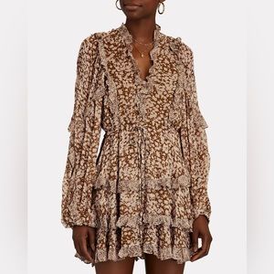 SHONA JOY Claudette Balloon Sleeve Floral Mini Dress